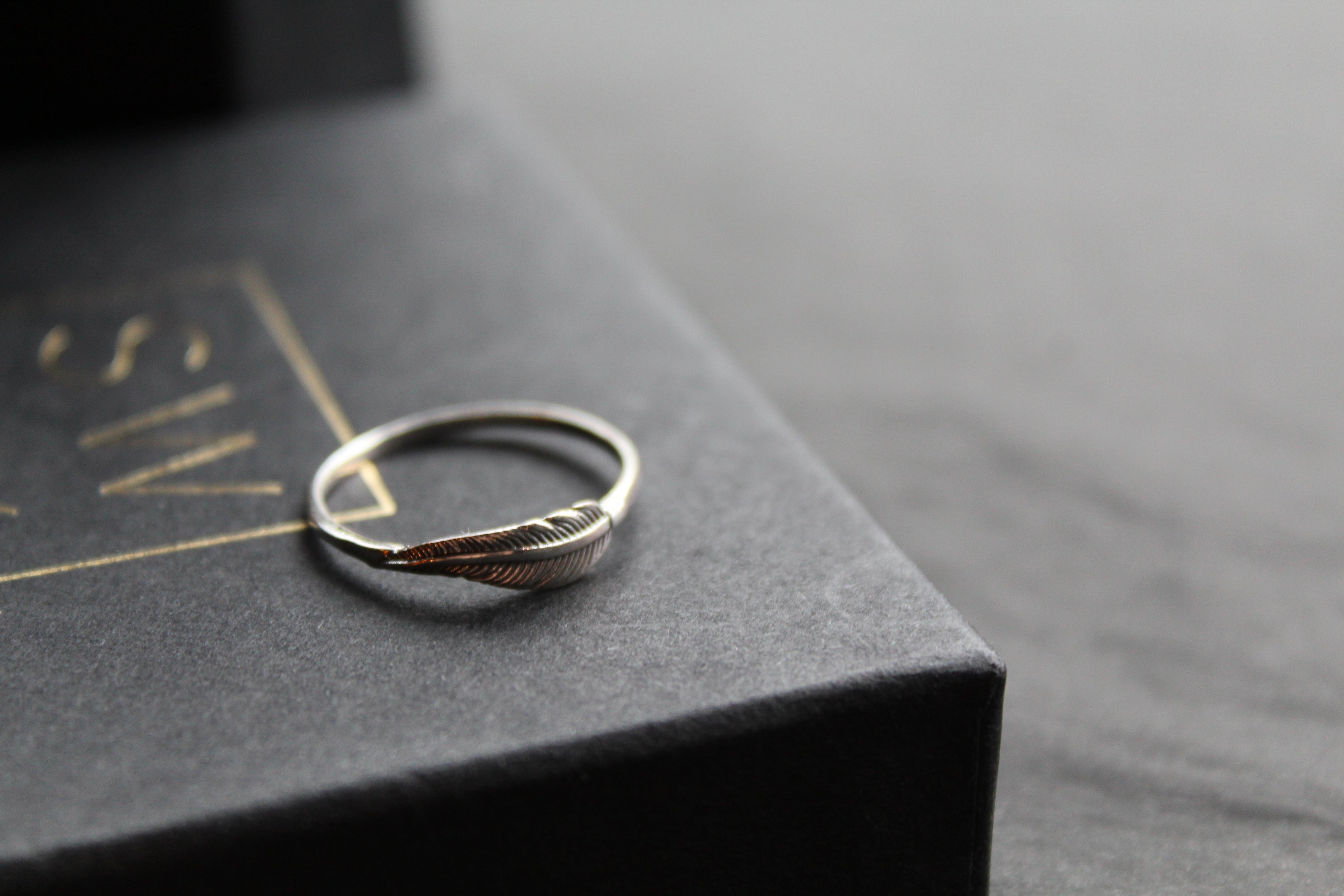 Dainty Feather Ring