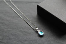 Load image into Gallery viewer, Dainty Oval Mystic Mercury Mist Topaz Pendant
