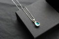 Dainty Oval Mystic Mercury Mist Topaz Pendant