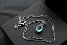 Load image into Gallery viewer, Dainty Oval Mystic Mercury Mist Topaz Pendant
