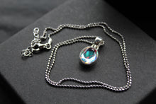 Load image into Gallery viewer, Dainty Oval Mystic Mercury Mist Topaz Pendant
