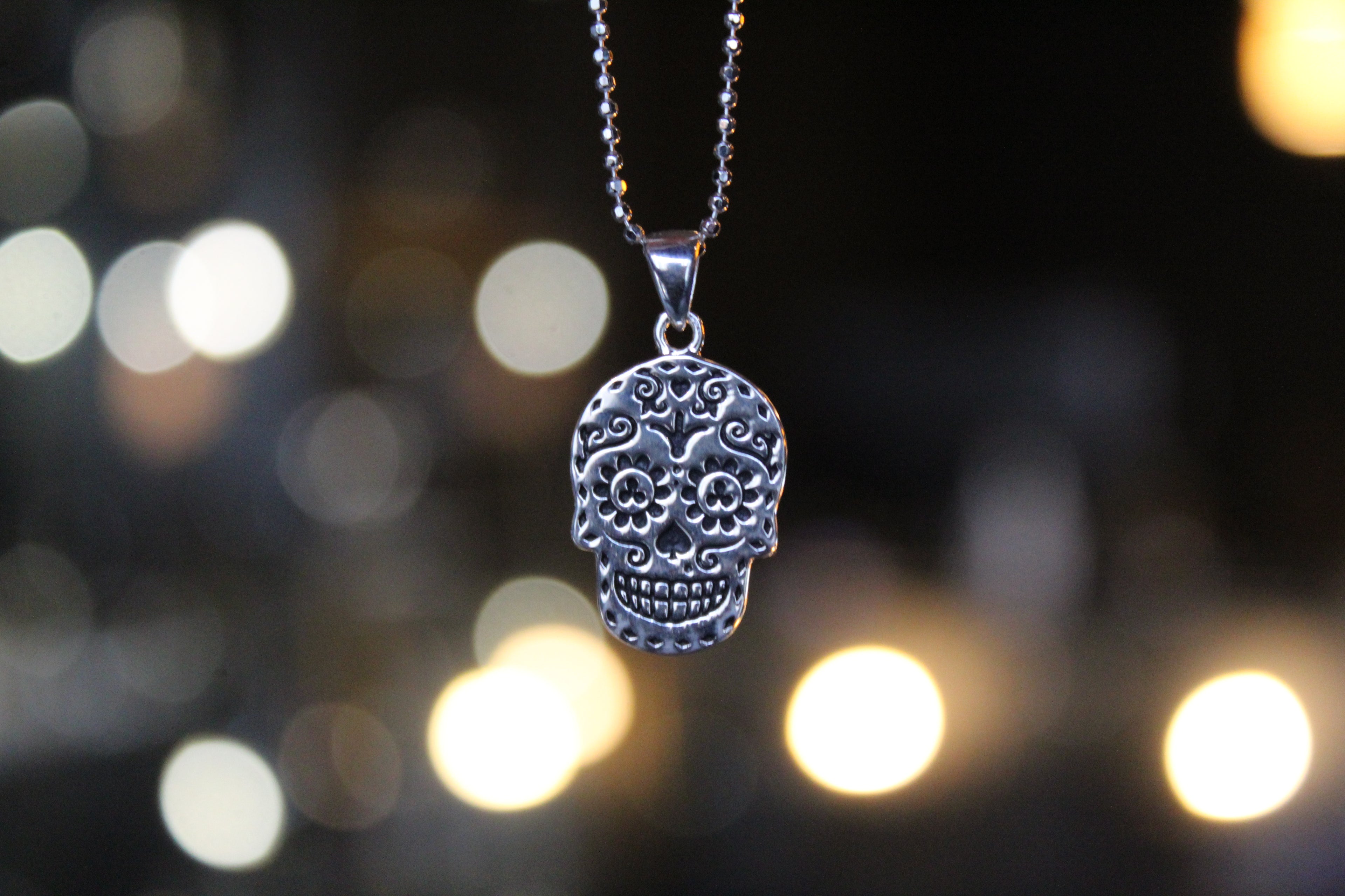 Day Of The Dead Skull Necklace