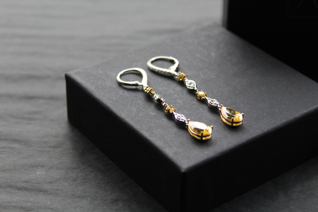 Decadent Canary Yellow Drop Earrings