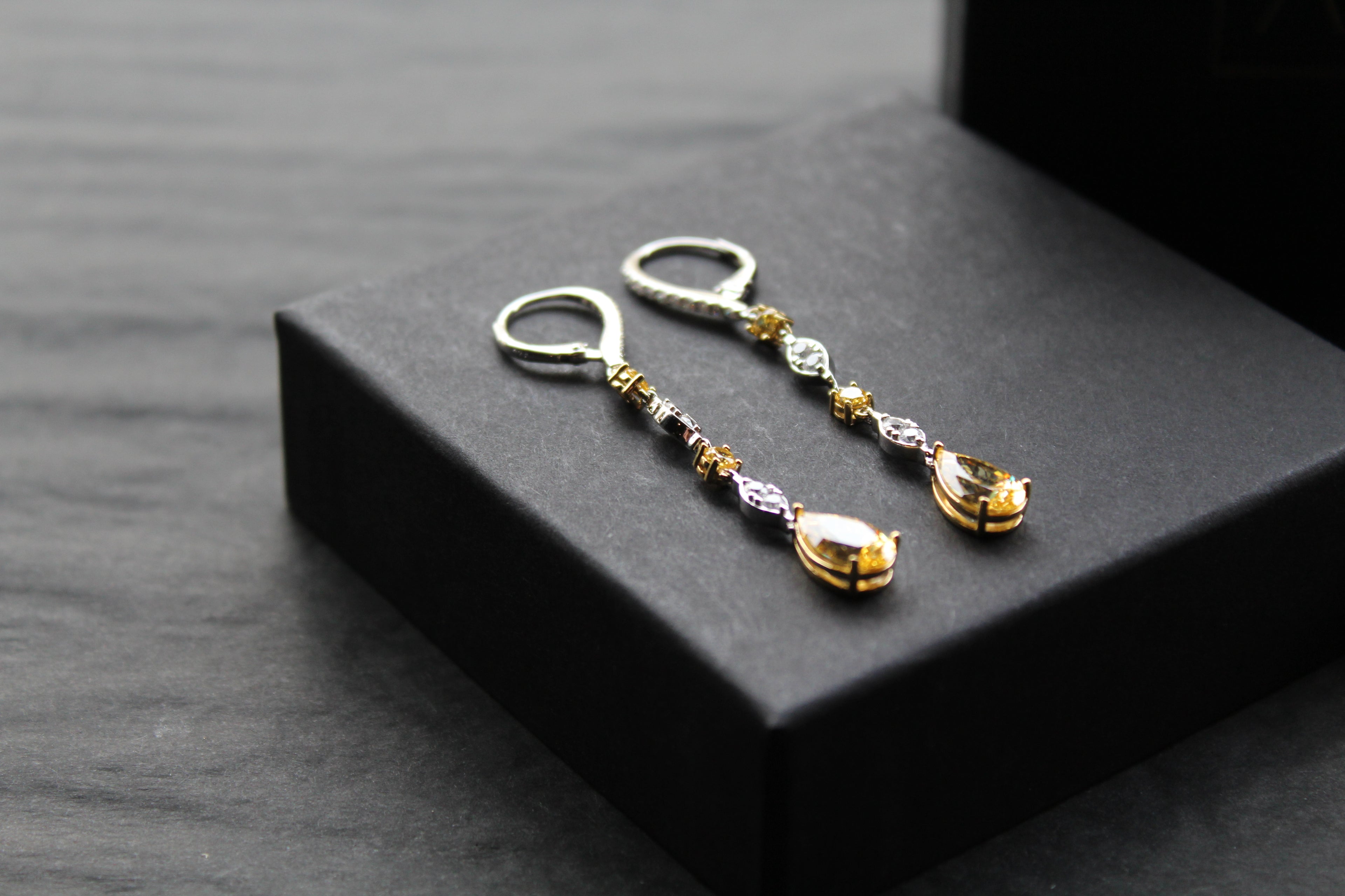 Decadent Canary Yellow Drop Earrings