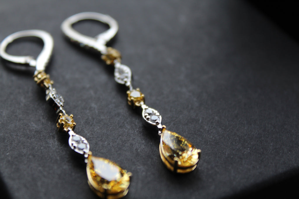 Decadent Canary Yellow Drop Earrings