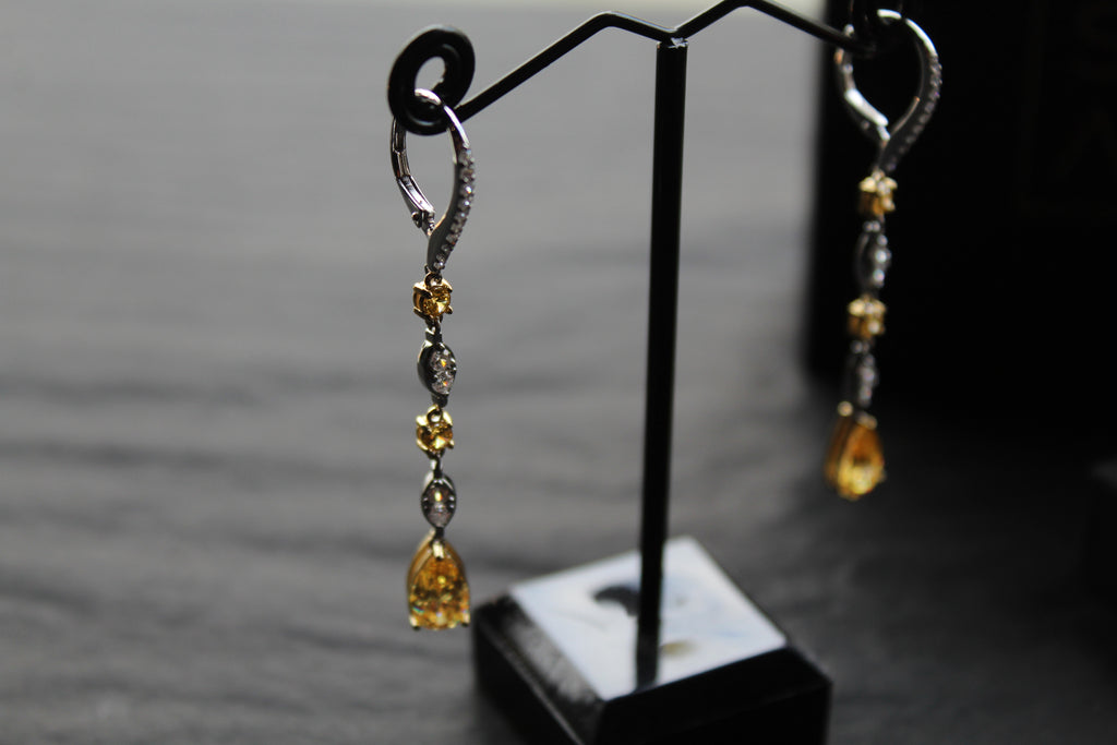 Decadent Canary Yellow Drop Earrings