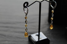 Load image into Gallery viewer, Decadent Canary Yellow Drop Earrings
