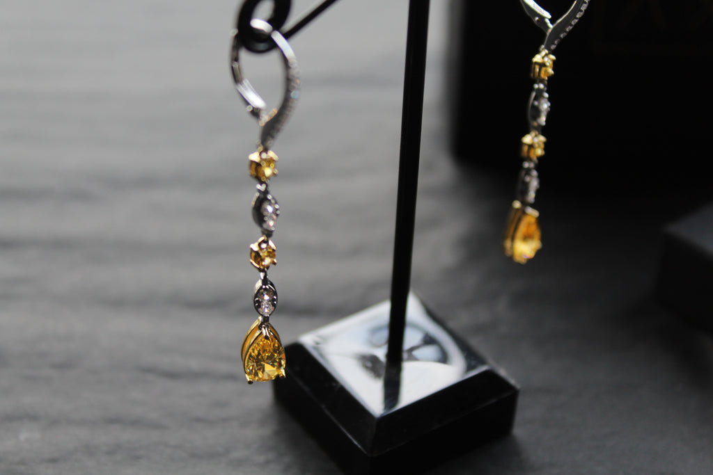 Decadent Canary Yellow Drop Earrings