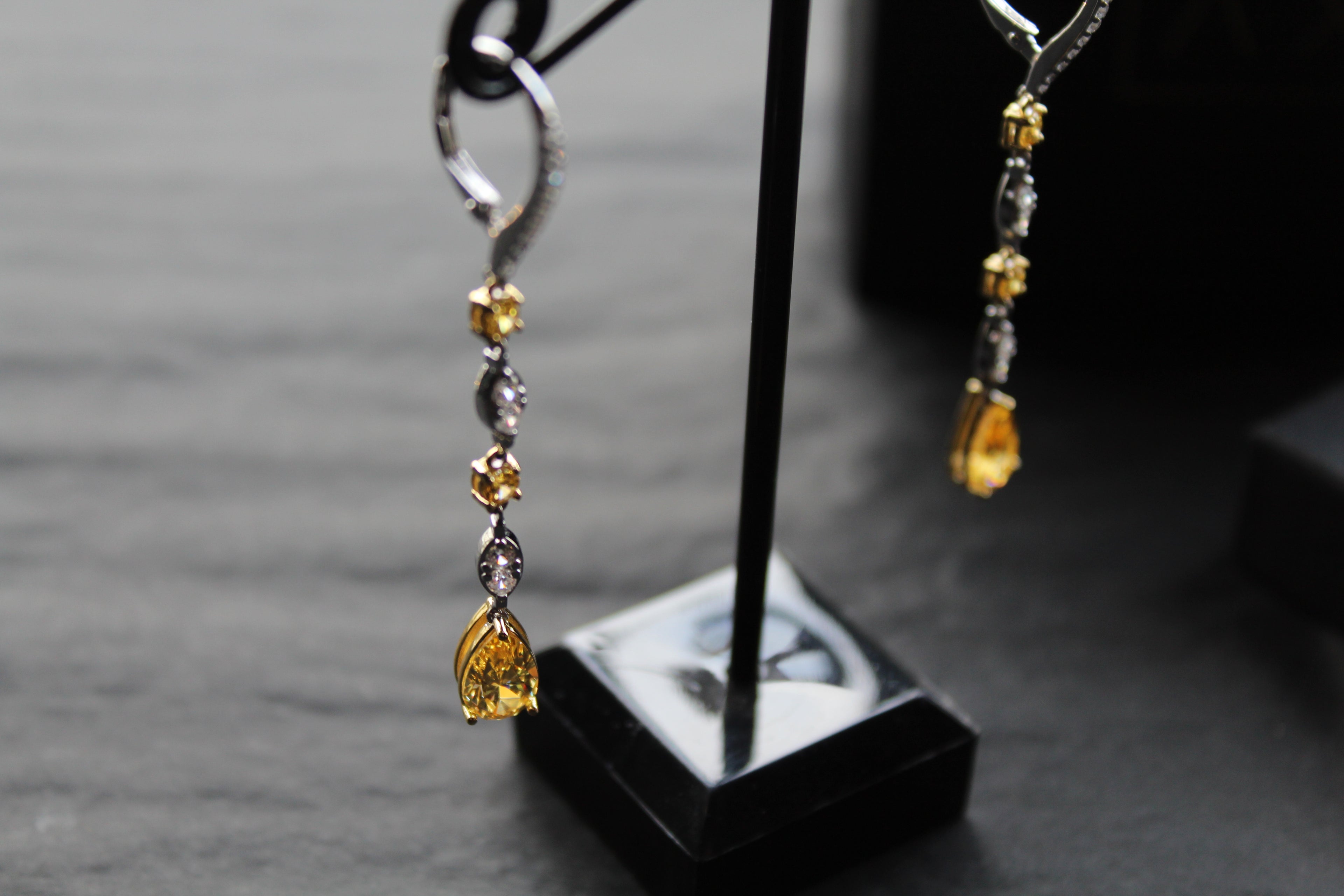Decadent Canary Yellow Drop Earrings