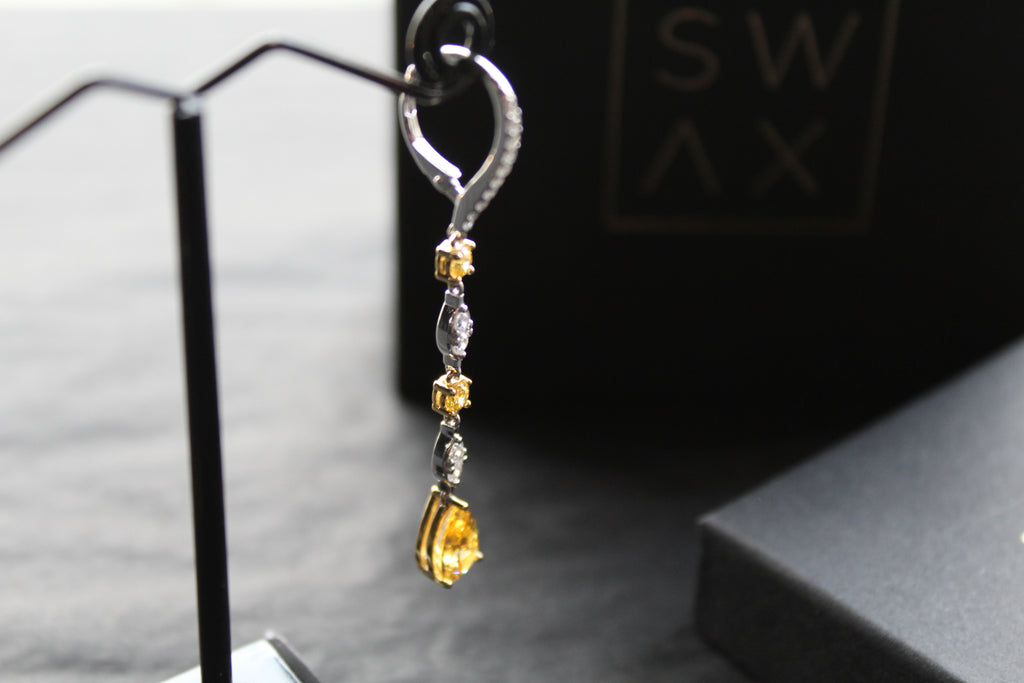 Decadent Canary Yellow Drop Earrings