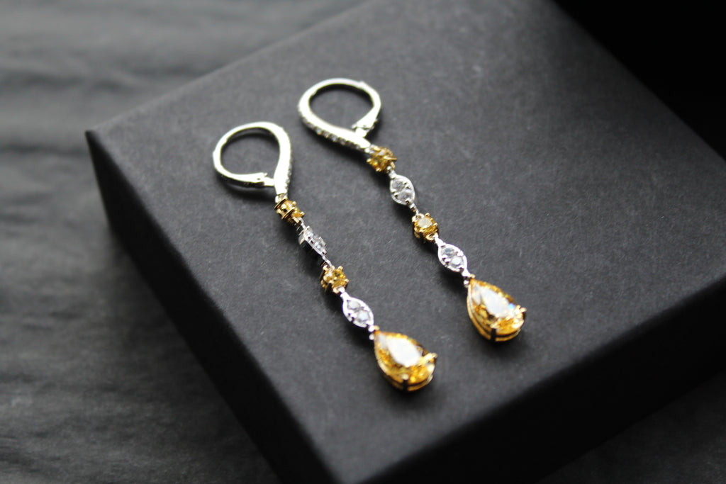 Decadent Canary Yellow Drop Earrings