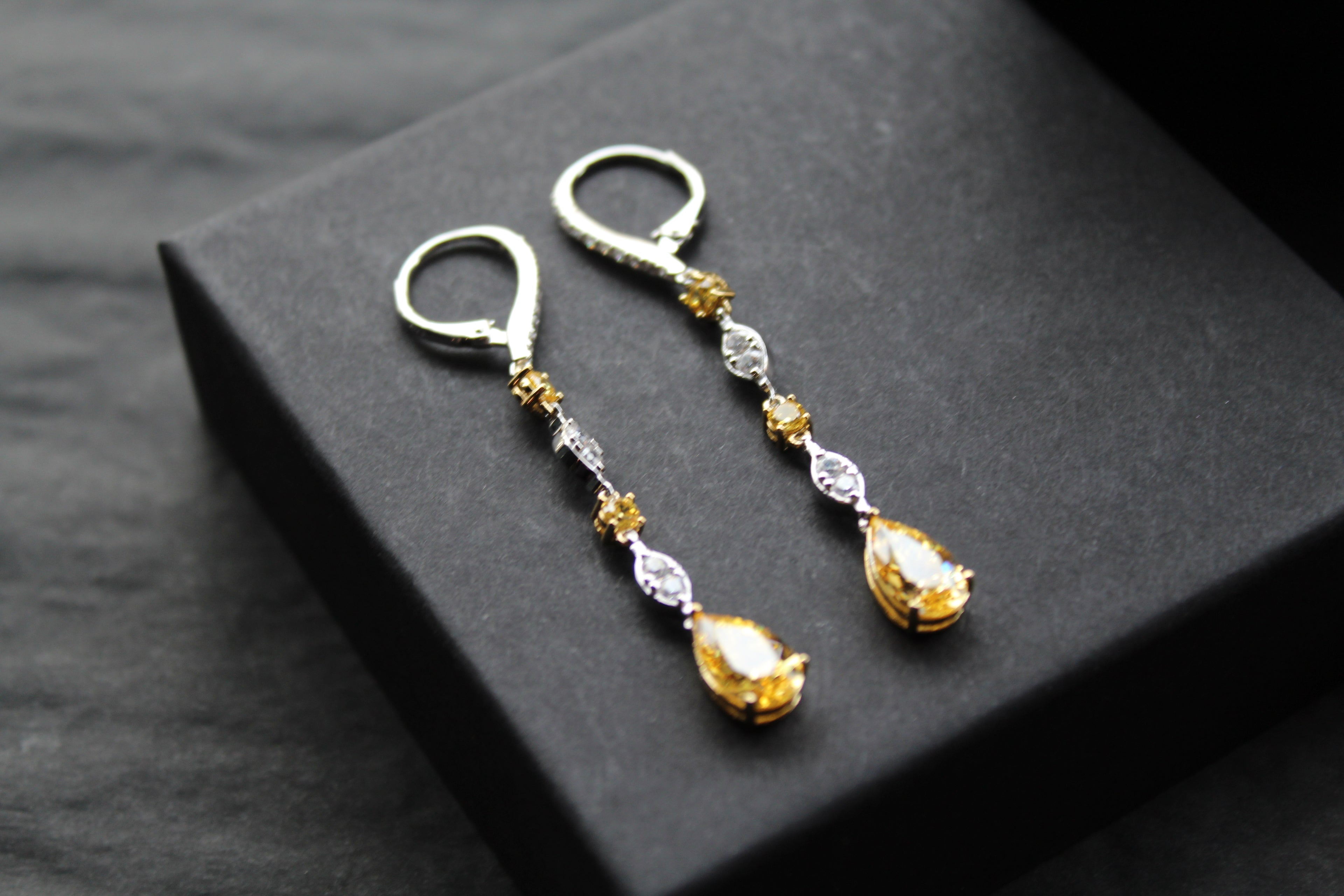 Decadent Canary Yellow Drop Earrings