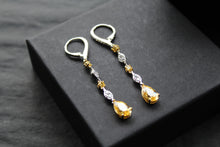 Load image into Gallery viewer, Decadent Canary Yellow Drop Earrings
