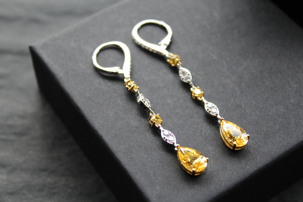 Decadent Canary Yellow Drop Earrings