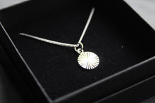 Load image into Gallery viewer, Diamond Cut Silver Disc Necklace
