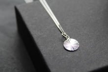 Load image into Gallery viewer, Diamond Cut Silver Disc Necklace
