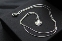 Load image into Gallery viewer, Diamond Cut Silver Disc Necklace
