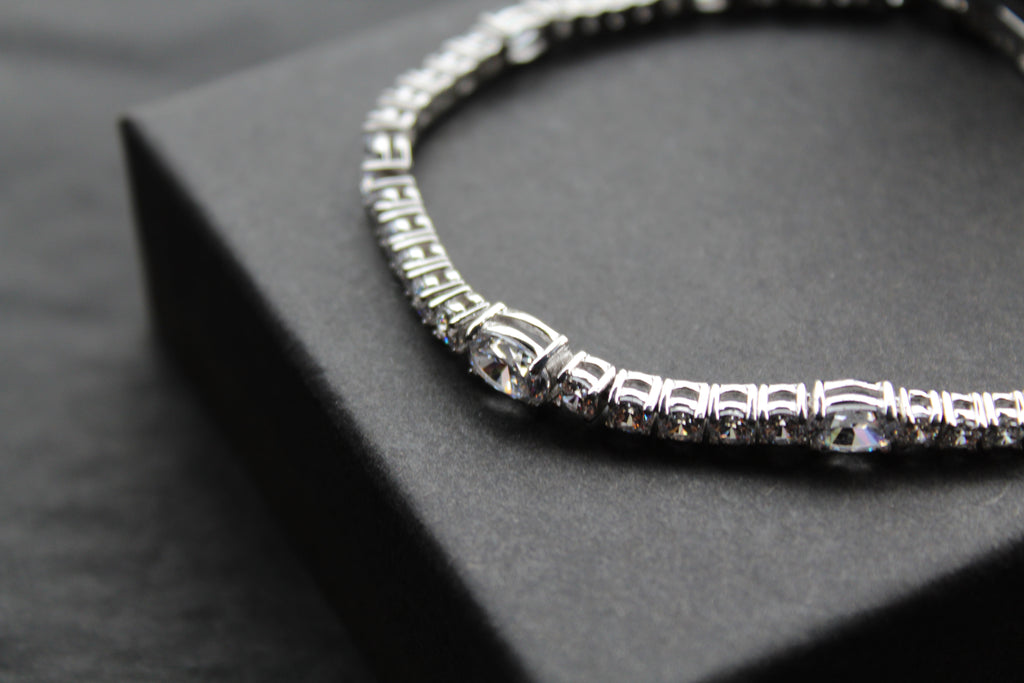Diamonfire Oval and Round Zirconia Bracelet