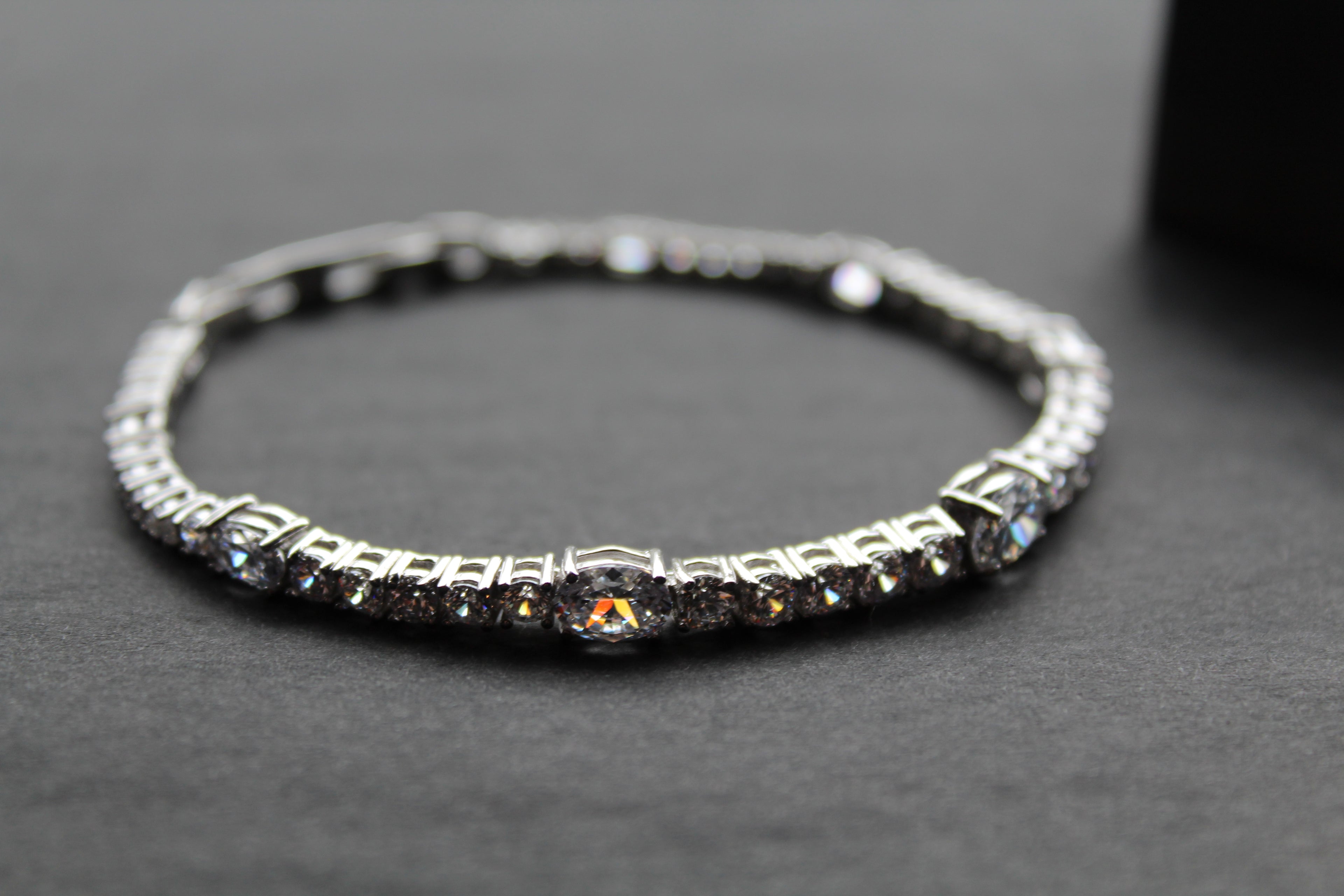 Diamonfire Oval and Round Zirconia Bracelet