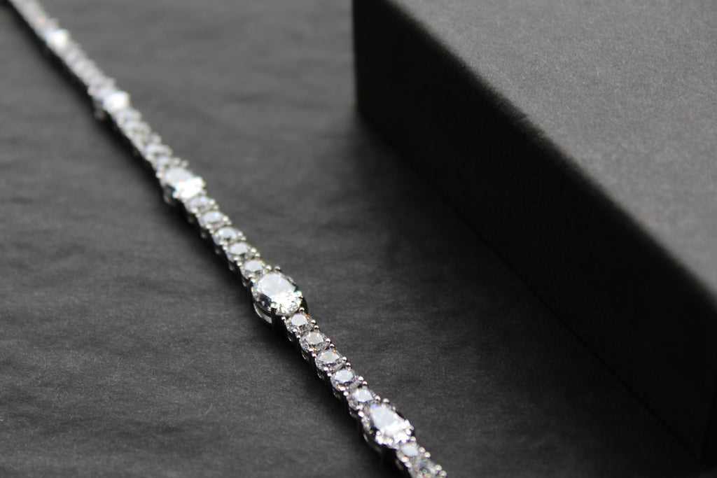 Diamonfire Oval and Round Zirconia Bracelet