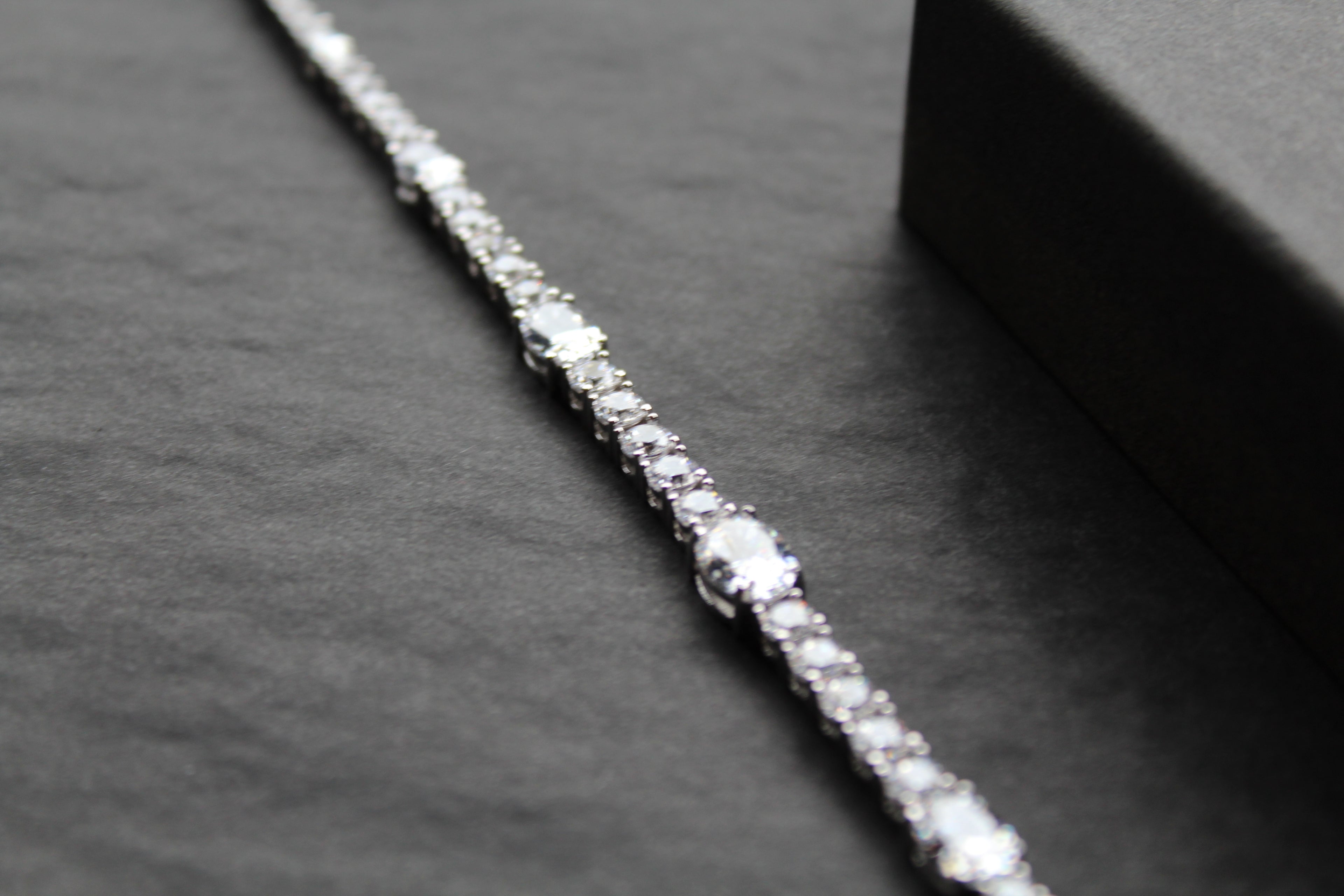 Diamonfire Oval and Round Zirconia Bracelet