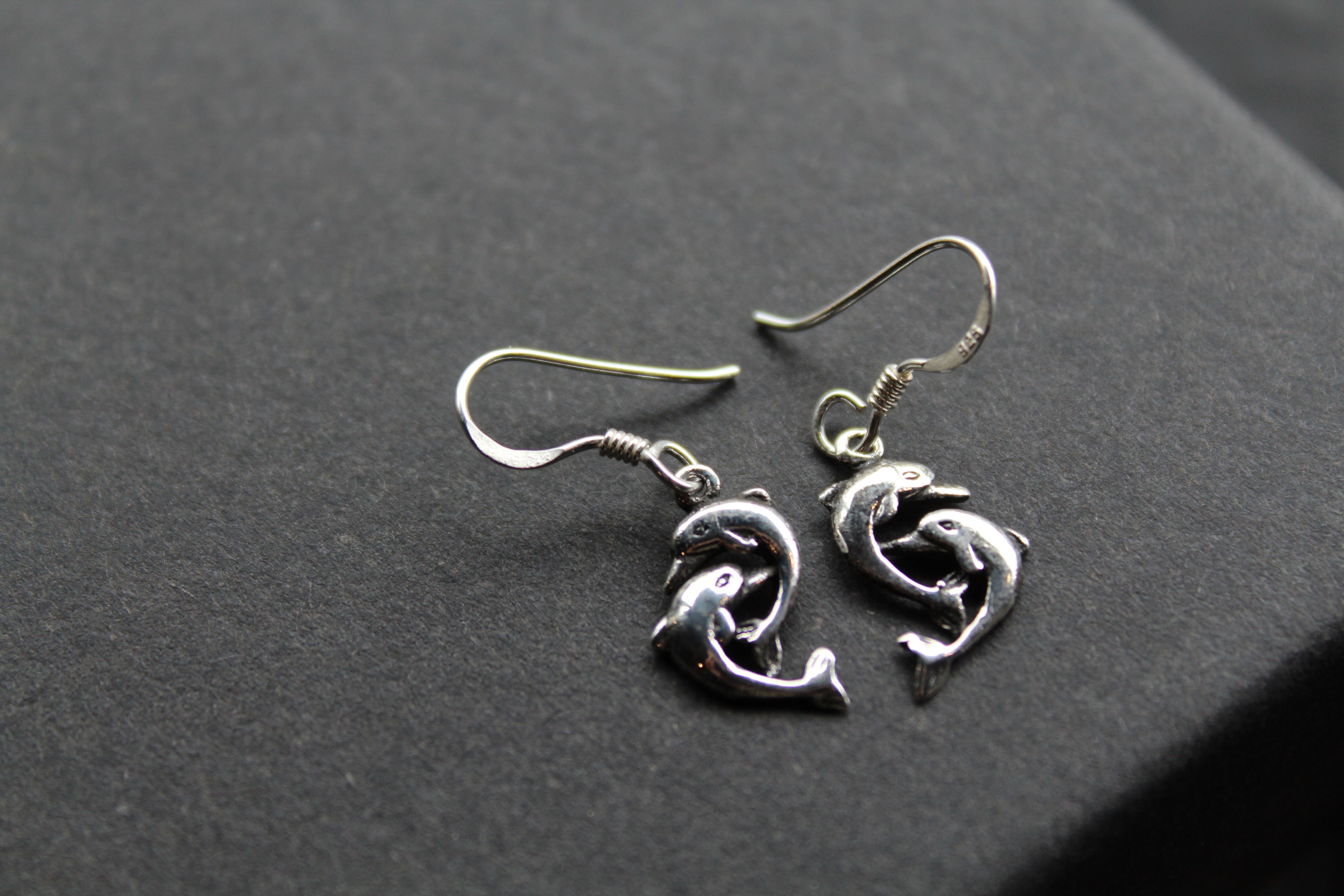 Dolphin Drop Earrings