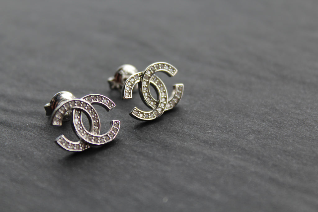 Double Coco Silver Earrings