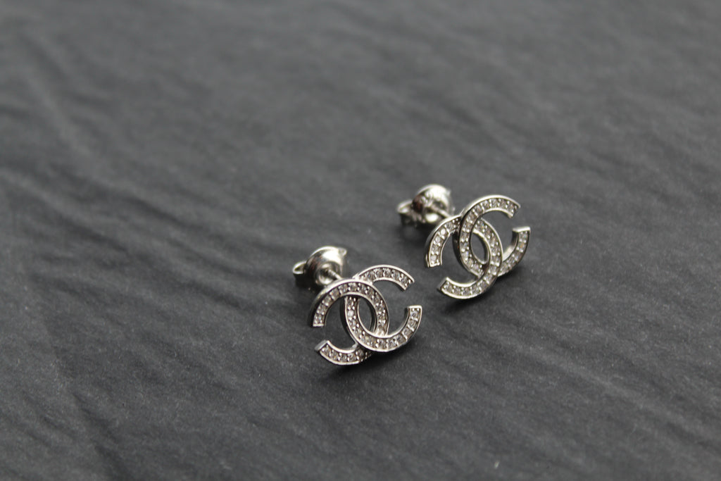 Double Coco Silver Earrings