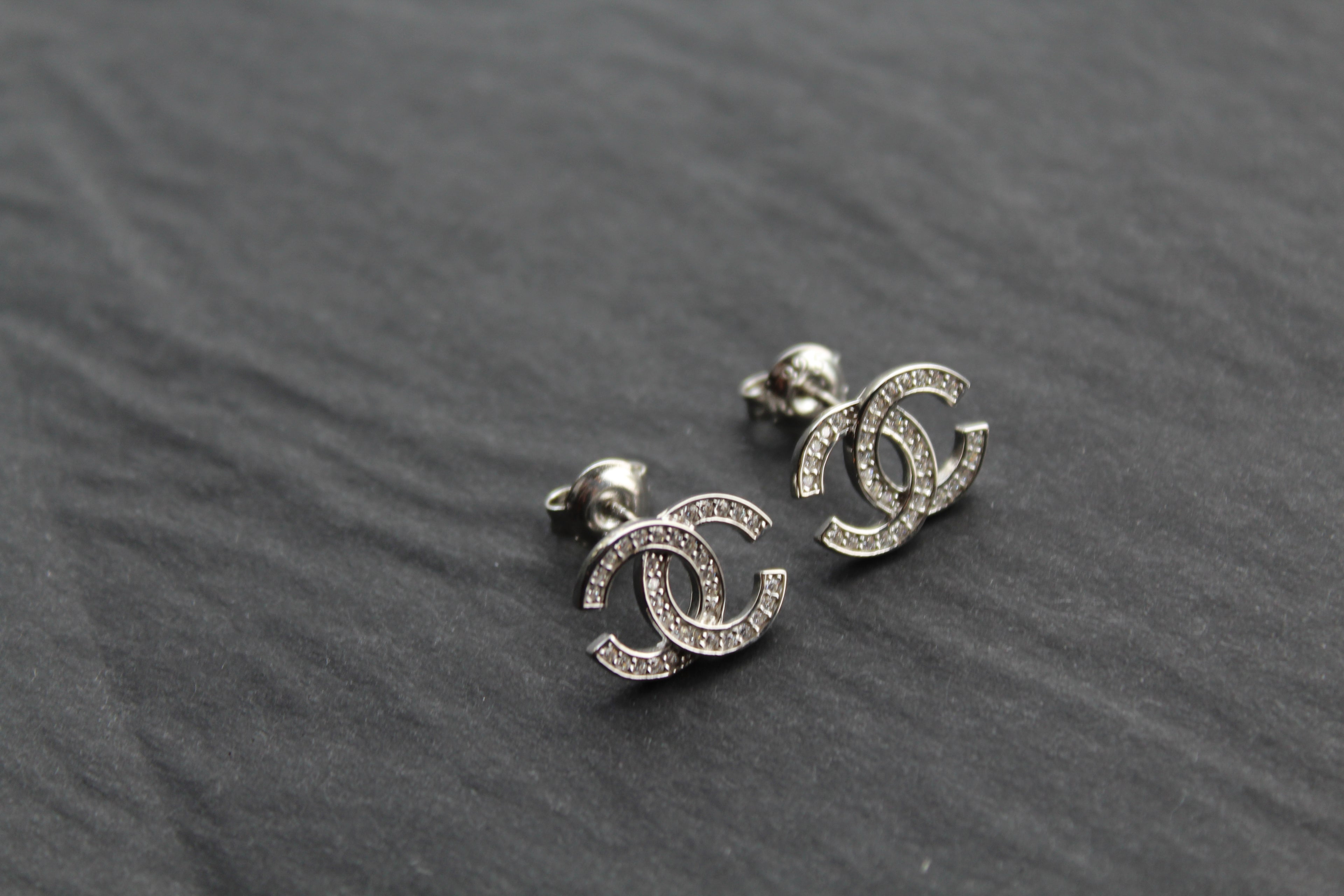 Double Coco Silver Earrings