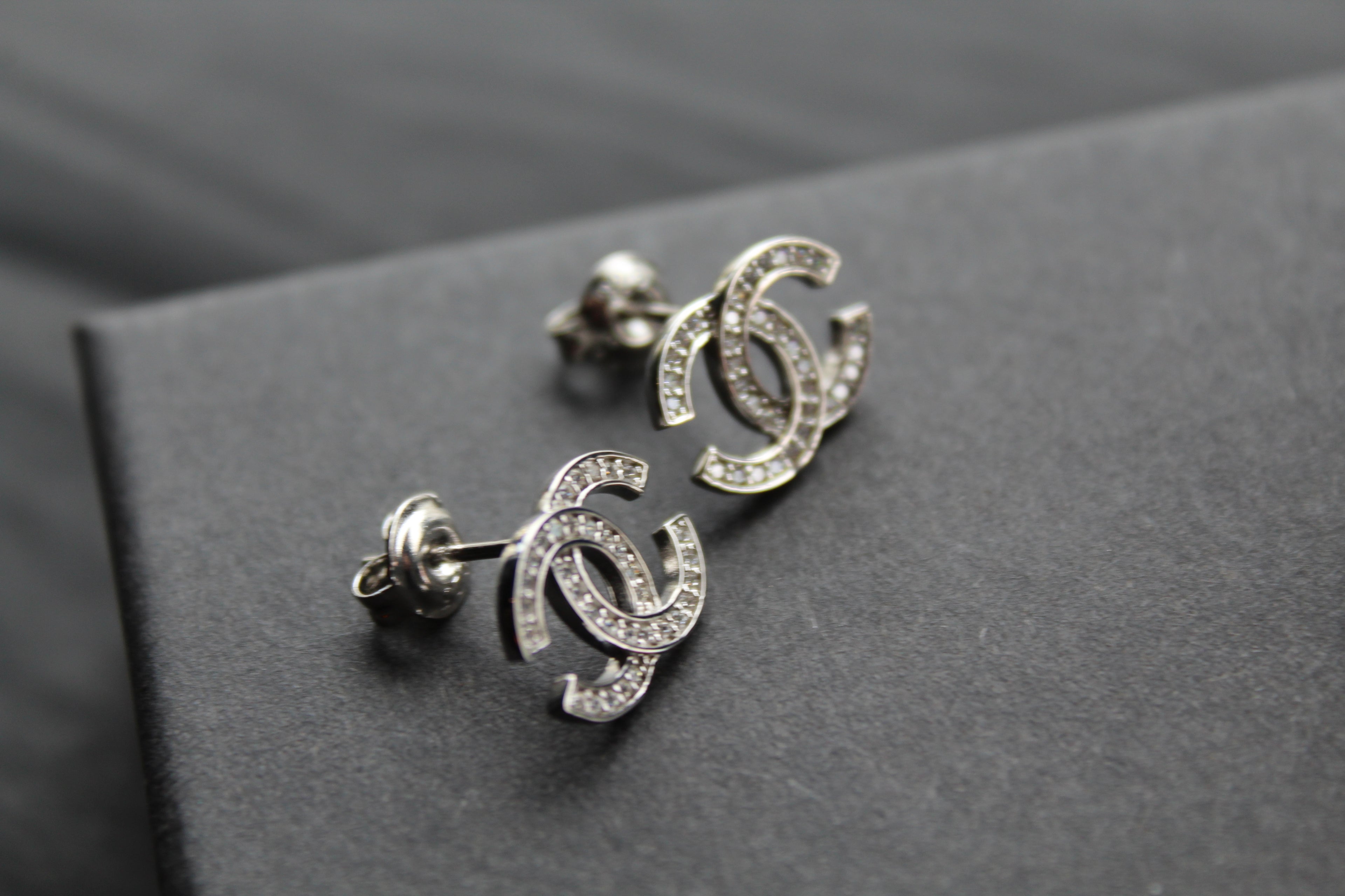 Double Coco Silver Earrings