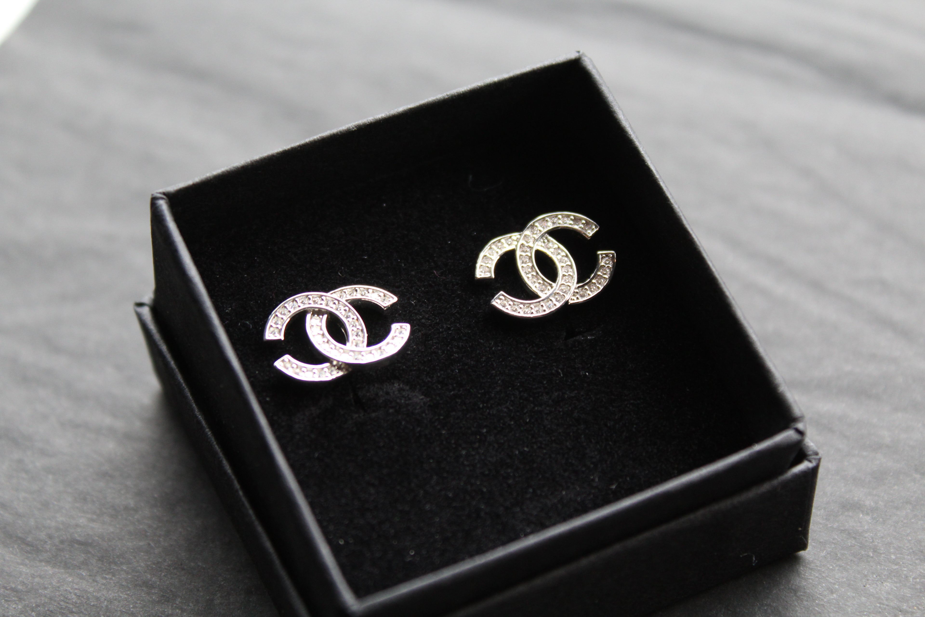 Double Coco Silver Earrings