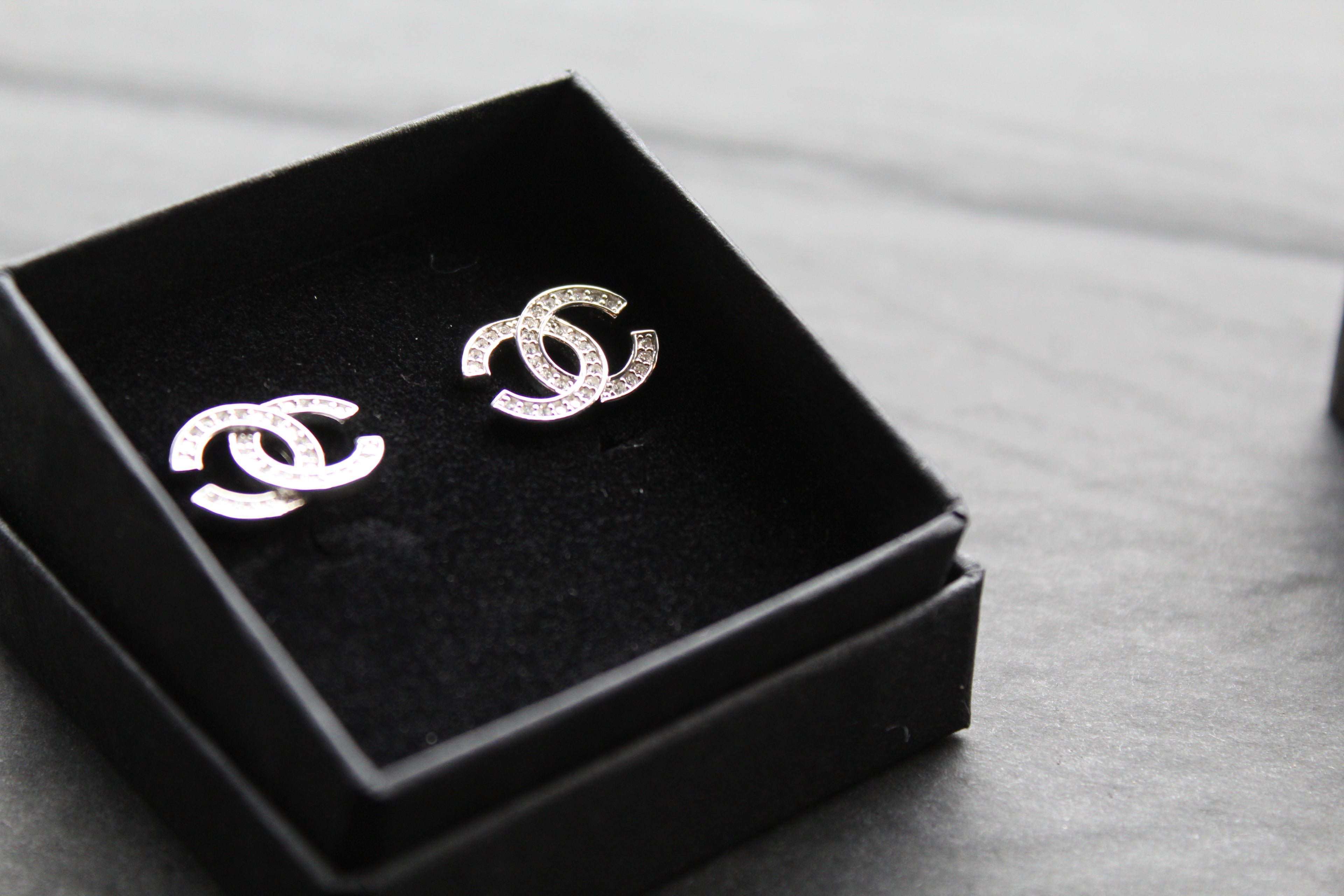 Double Coco Silver Earrings