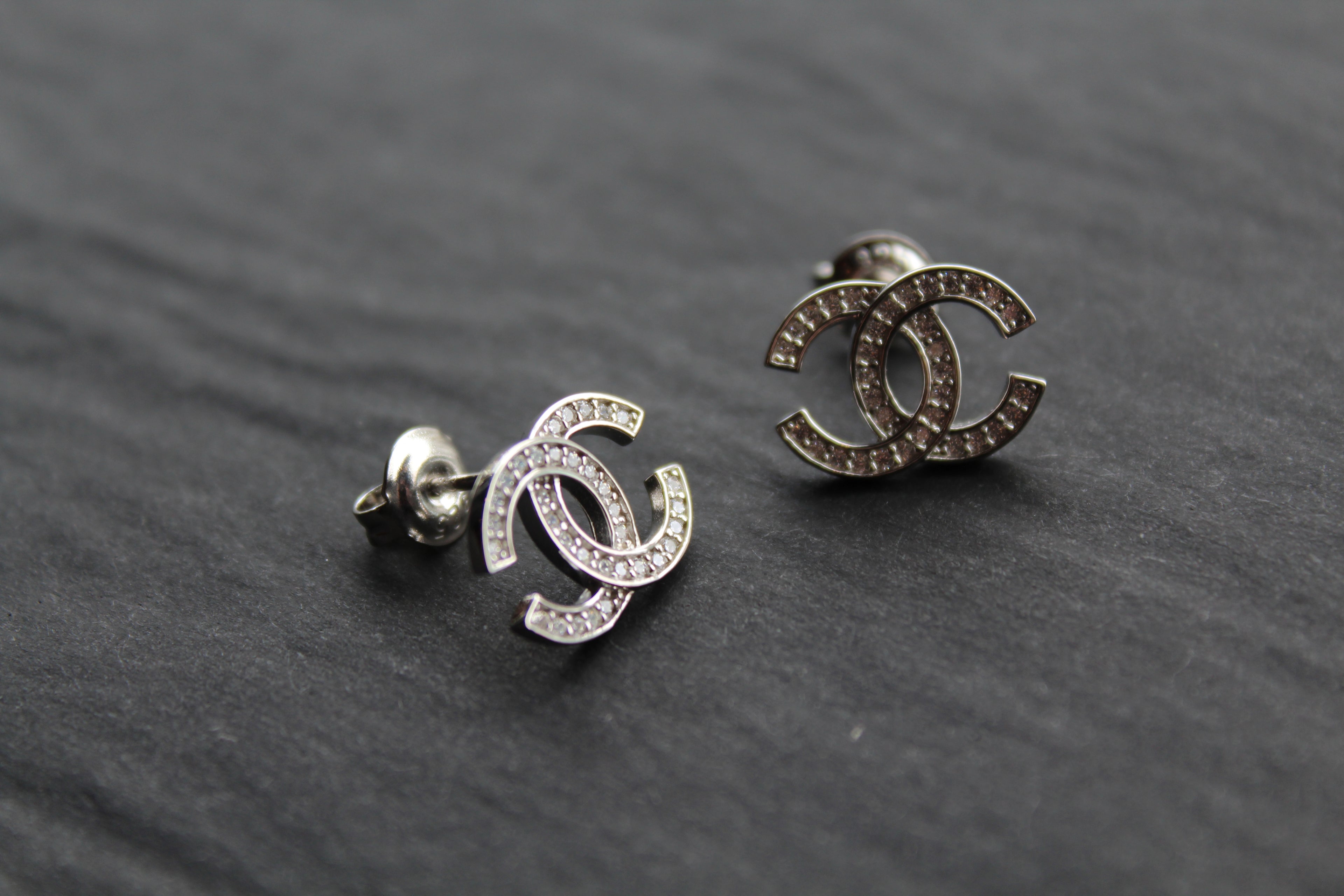 Double Coco Silver Earrings