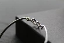 Load image into Gallery viewer, Double Hearts Silver Bangle
