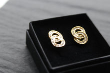 Load image into Gallery viewer, Double Links Gold Vermeil Earrings
