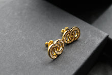 Load image into Gallery viewer, Double Links Gold Vermeil Earrings
