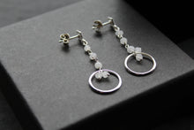 Load image into Gallery viewer, Drop Earrings with Moonstone Beads
