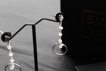 Load image into Gallery viewer, Drop Earrings with Moonstone Beads
