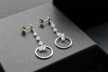 Load image into Gallery viewer, Drop Earrings with Moonstone Beads
