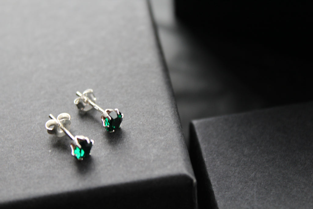 Emerald Austrian Crystal Stud
