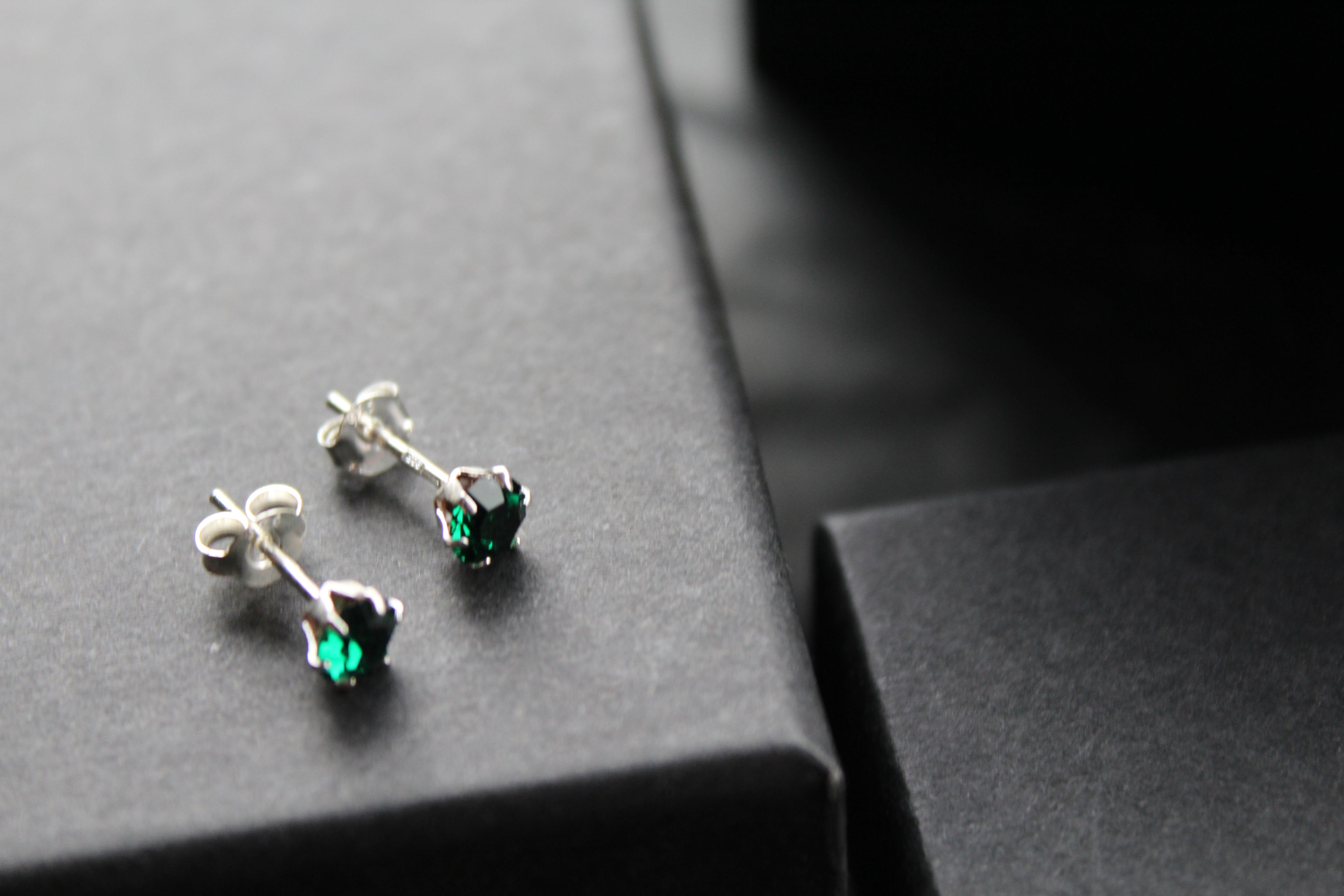 Emerald Austrian Crystal Stud
