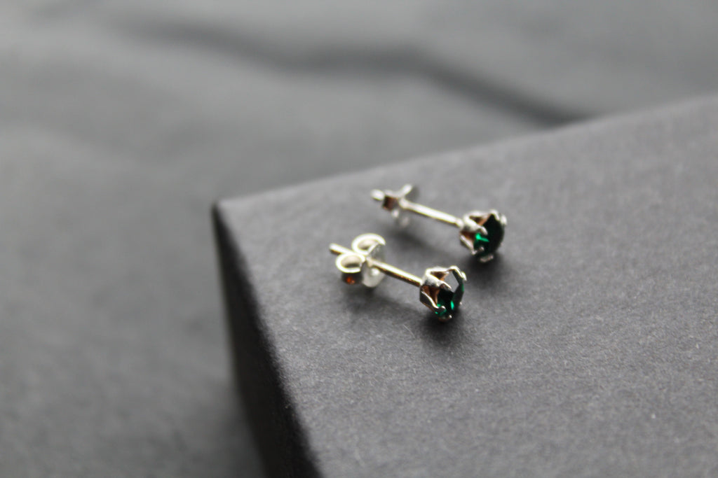 Emerald Austrian Crystal Stud