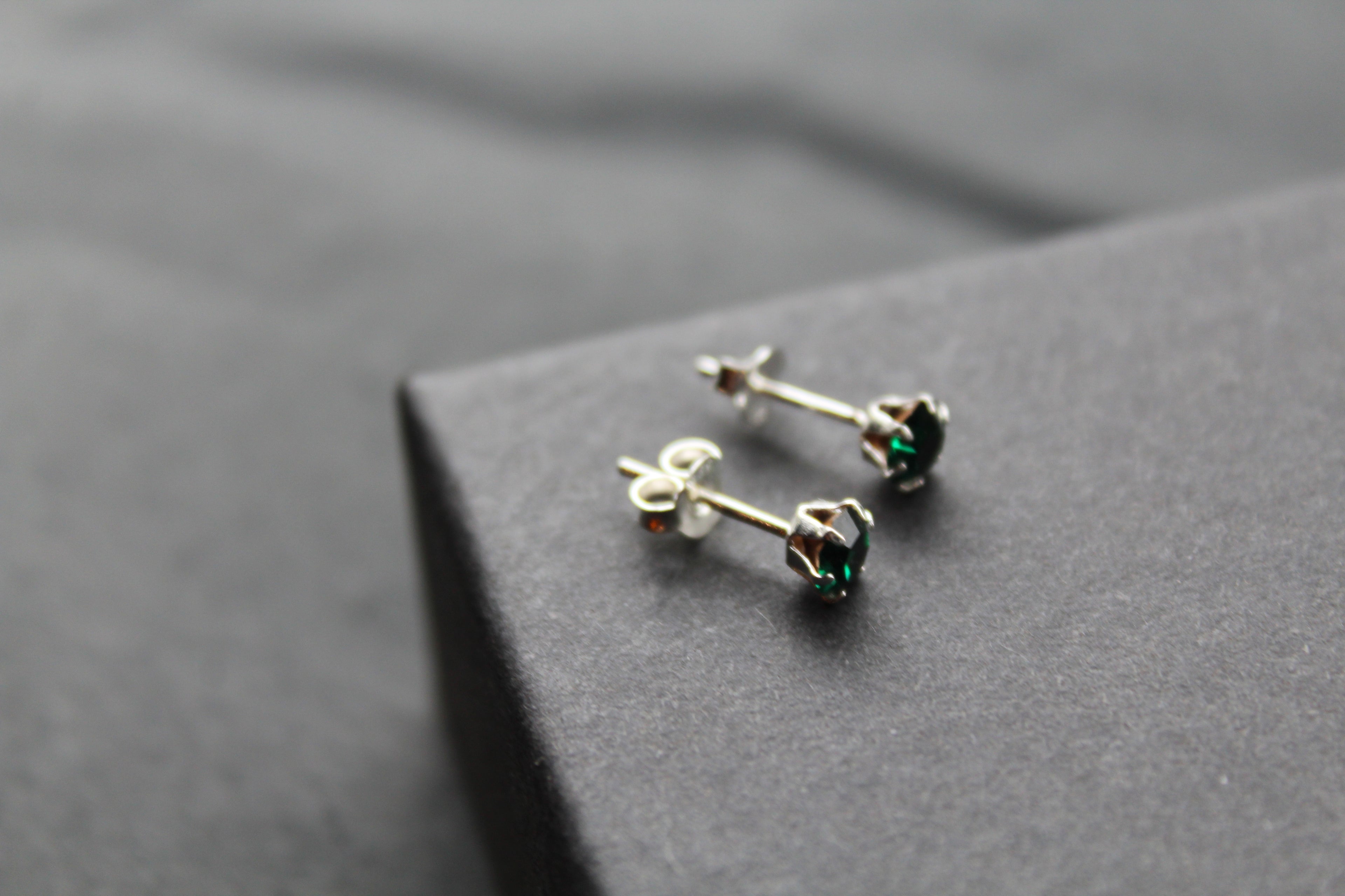 Emerald Austrian Crystal Stud