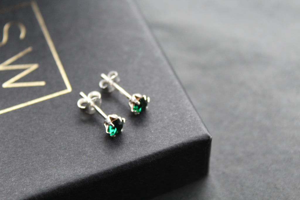 Emerald Austrian Crystal Stud