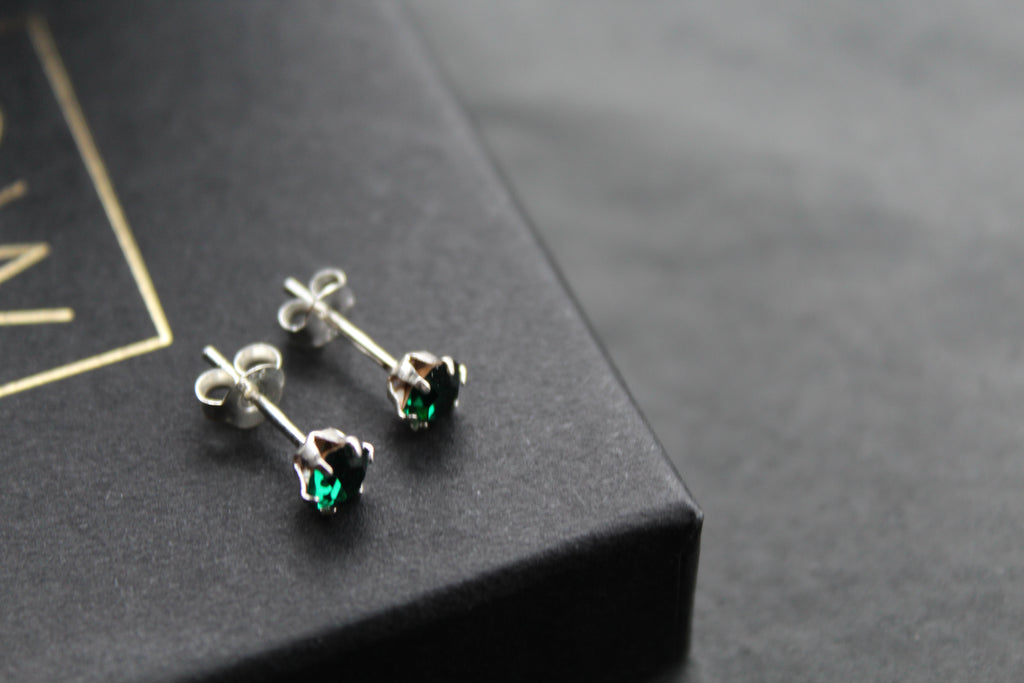 Emerald Austrian Crystal Stud