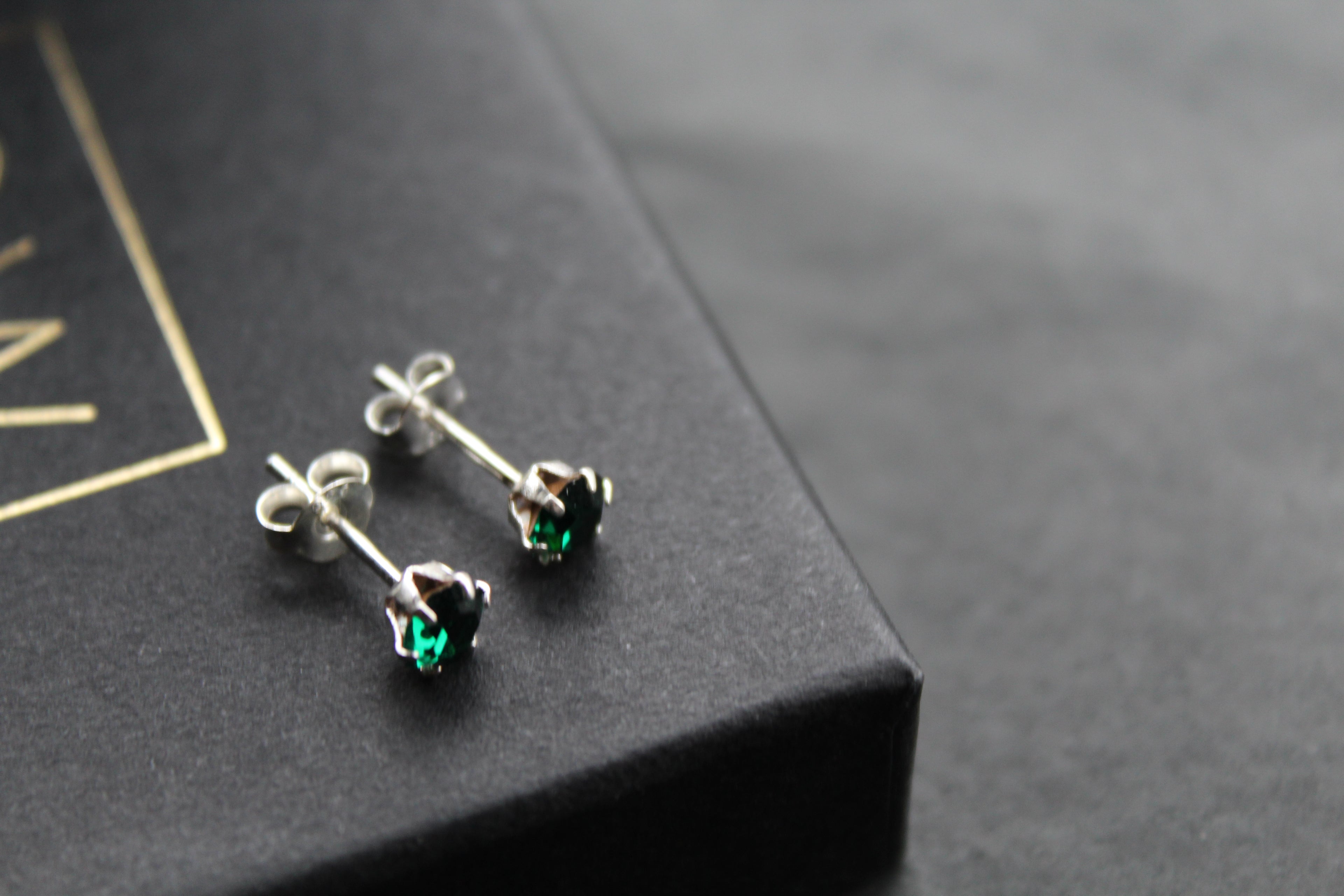 Emerald Austrian Crystal Stud