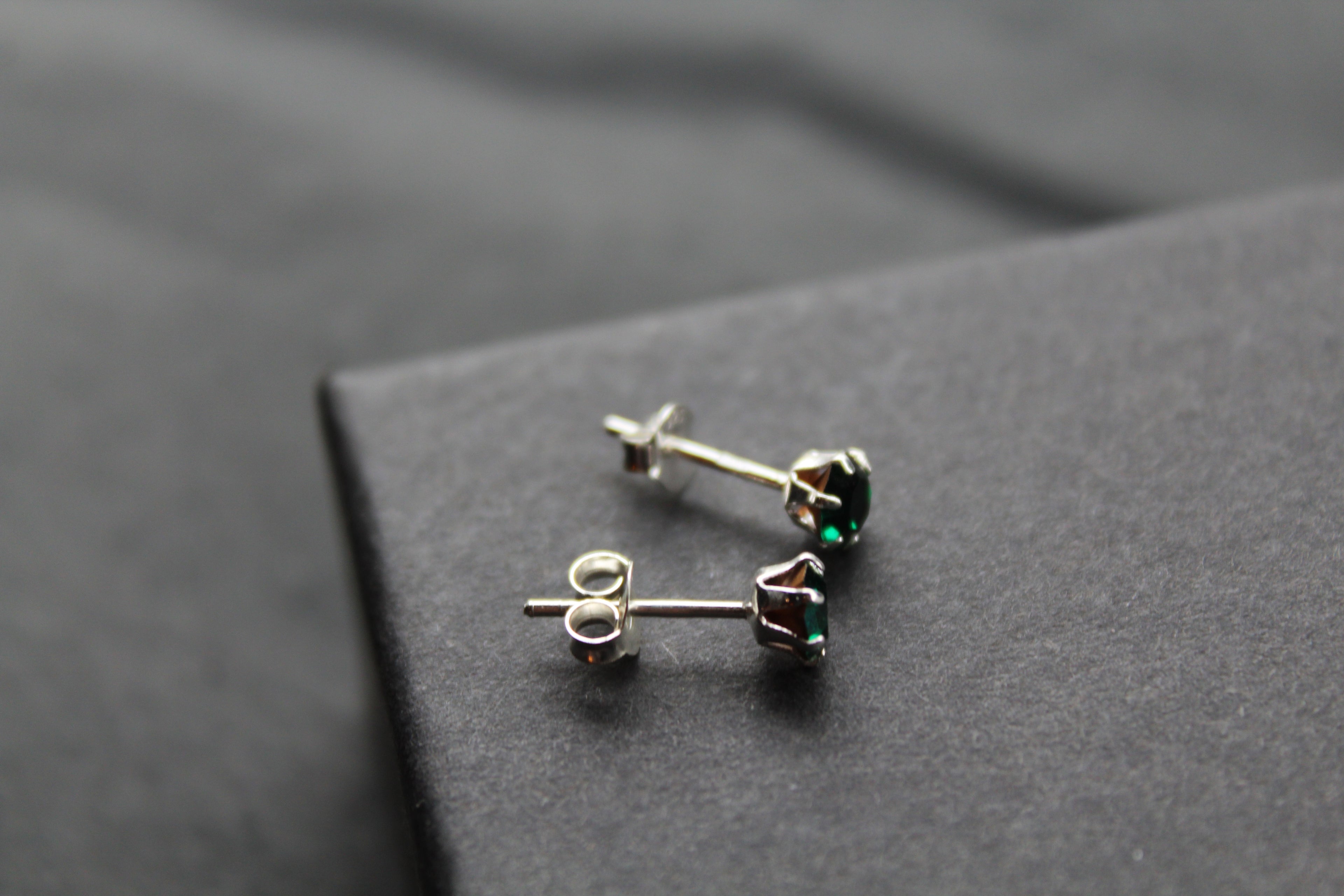 Emerald Austrian Crystal Stud