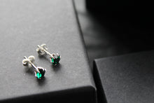 Load image into Gallery viewer, Emerald Austrian Crystal Stud
