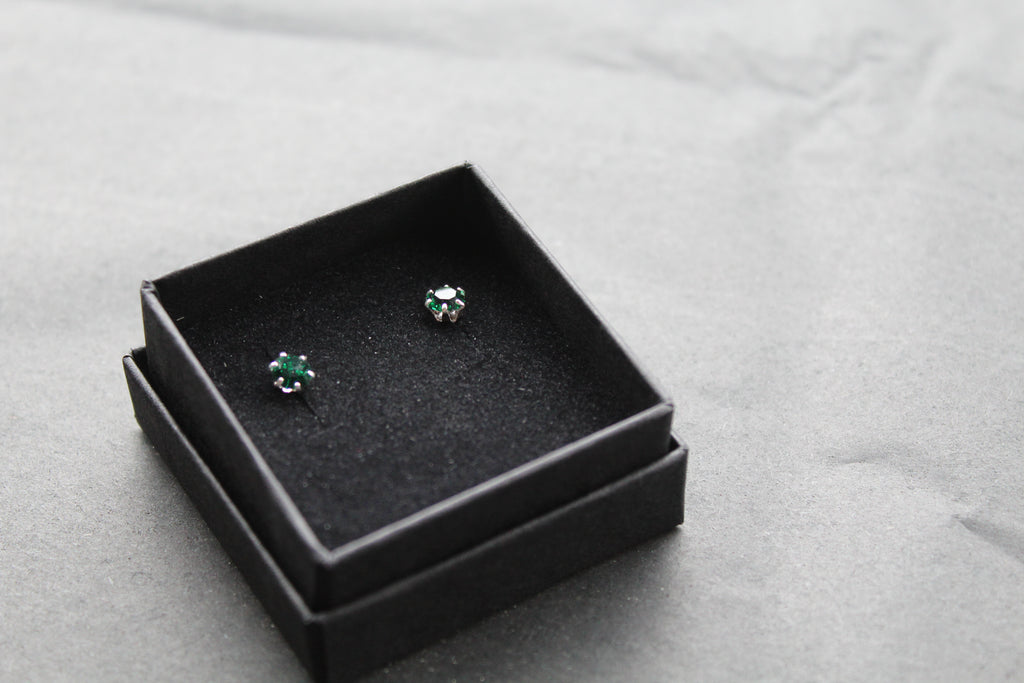 Emerald Austrian Crystal Stud
