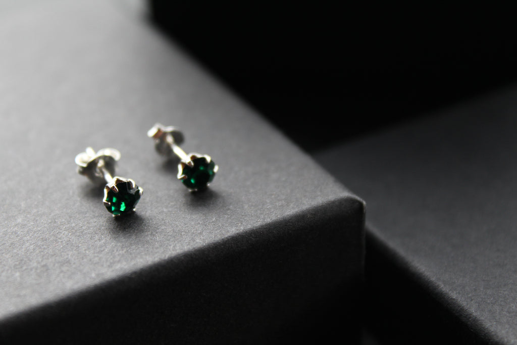 Emerald Austrian Crystal Stud